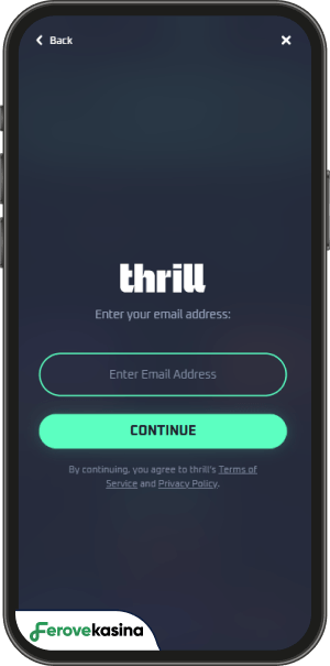 postup registrácie v thrill