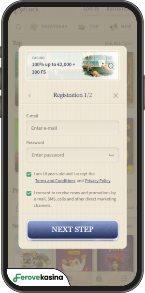 postup registrácie v vipluck