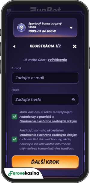 postup registrácie v funbet