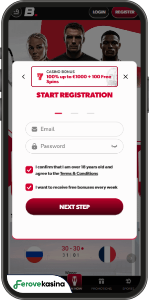 postup registrácie v betista casino