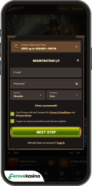postup registrácie v sankra