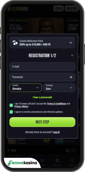 postup registrácie v slimking